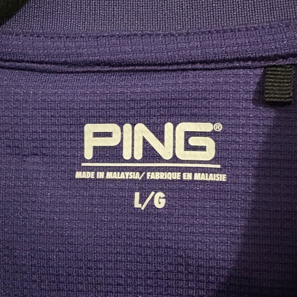 Ping Men’s Purple Polo Golf Shirt Sz Large - Picture 3 of 8